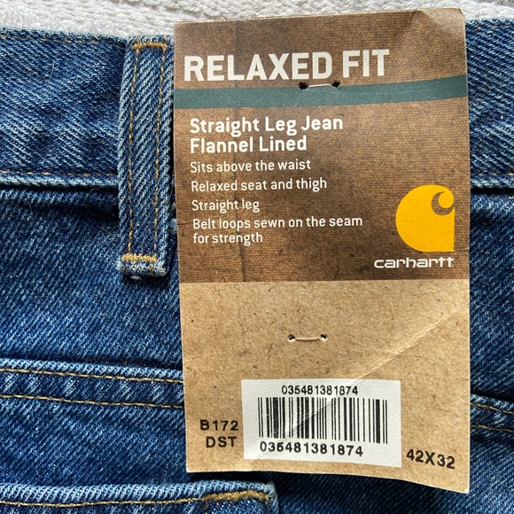 BNWT Carhartt men’s jeans. Fleece lined. - Picture 3 of 4